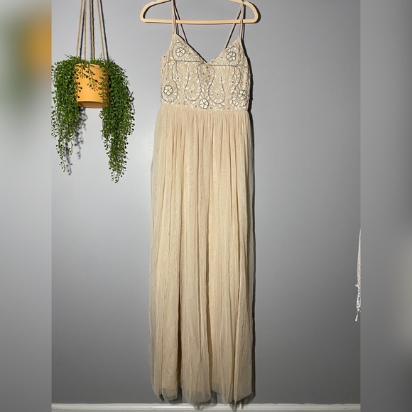 New BHLDN Elowen Dress Champagne